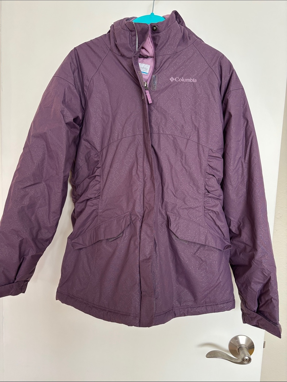 Columbia Purple Girls' Hooded Rain Jacket